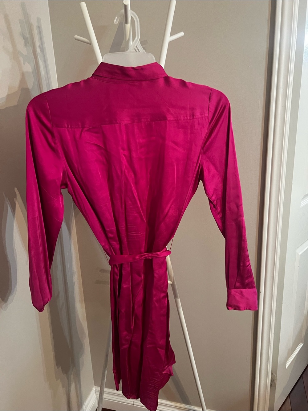 Lauren Ralph Lauren Hot Pink Button-Front Dress - Picture 4 of 5